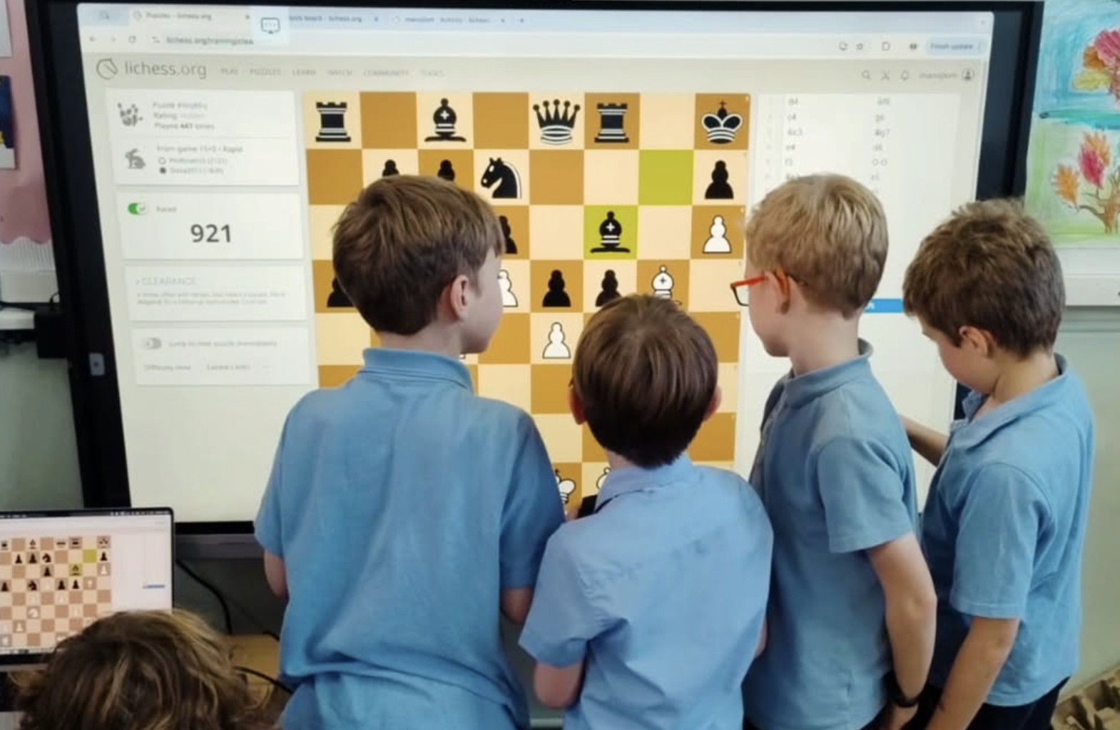 Children playing chess